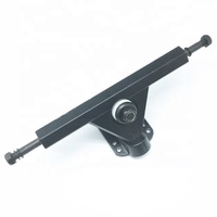 Truck de skateboard 7.0 pouces 178mm personnalisé, revêtement argenté en poudre, avec bushings SHR98AA, axe creux et kingpin solide pour longboard de descente