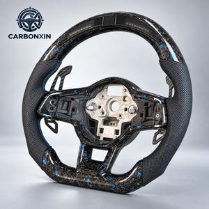 Volante Deportivo Personalizado de Fibra de Carbono Forjado con LED para VW Golf MK7 MK7.5 7R 7th GTI GTD Polo 7 7.5  R Line Volkswagen Arteon 2015 - Product Image 4