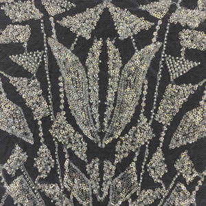 Tessuto di pizzo con perline in pizzo tessuto di cristallo <span class=keywords><strong>Swarovski</strong></span> - Product Image 3