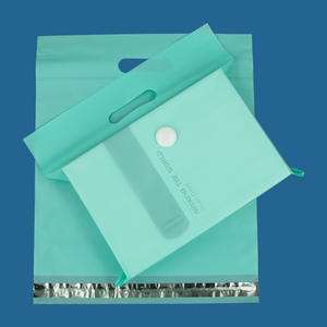 Bolsa de Correo de Polietileno Personalizada para Envíos de Ropa, Bolsa de Embalaje Translúcida de Plástico LDPE <span class=keywords><strong>HDPE</strong></span>, Bolsa de Correo Rosa con Asa - Product Image 3