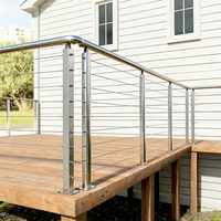 Edelstahl 304 Balkon-Glasgeländer Quadratischer Schwarzer Stab Balustrade Treppenhandlauf Gehärtetes Glas Schlitzrohr-Geländer