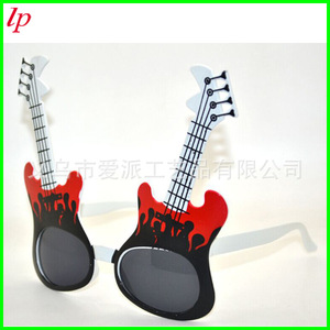 Gafas de Fiesta con Forma de Guitarra, Accesorios de Plástico para Festivales de Música LPS0072 - Product Image 2