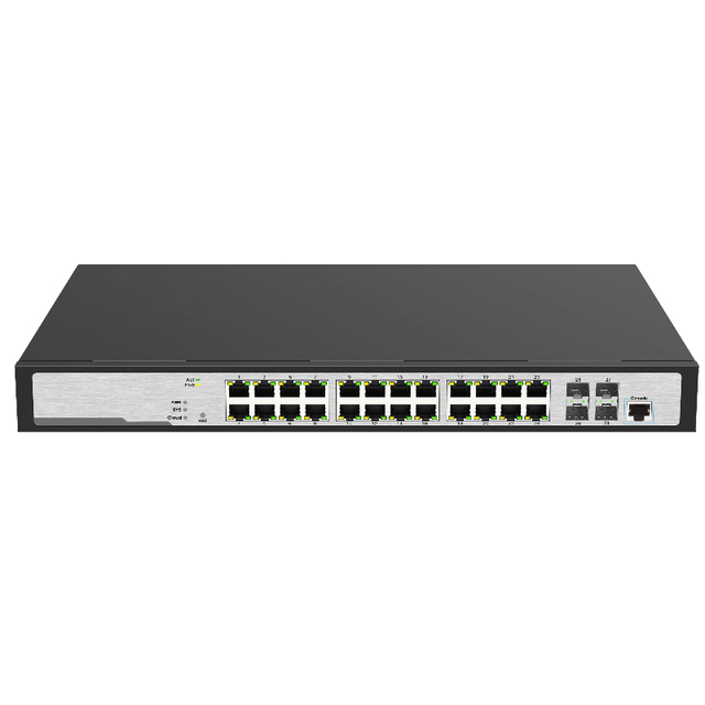 Dlite Cloud Smart Layer 3 Managed Switch 24 Port 10/100/1000Base-T PoE+ 4 SFP+ 420W QoS Switch