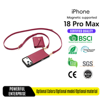 Casing Ponsel Kulit Asli Mewah Kustom dengan Tempat Kartu Magnetik yang Dapat Dilepas untuk iPhone 18 17 16 15 14 Pro Max