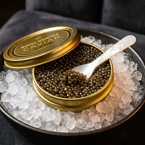 Boîte en métal ronde sans soudure minimaliste en argent et or pour <span class=keywords><strong>caviar</strong></span> de <span class=keywords><strong>Beluga</strong></span> Ossetra - Product Image 1