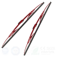 Pour K-102A, lame d'essuie-glace avant universelle rouge pour XC90, Tucson, Sportage, Polo, Q7, Corolla, Defender, 14"-26", caoutchouc naturel