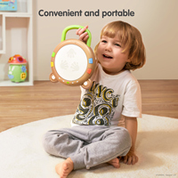 Tumama Kids Musical Instrument Toys Light-up Drum Baby Music Learning Toy Piano Sounds Hand Beat Drum Infant Early Education Toy