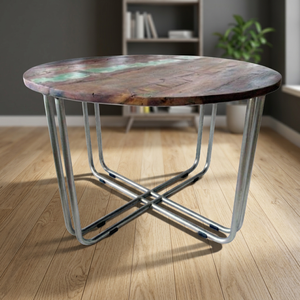 Industrial Modern Eco-Friendly Easy to Clean Coffee <b>Table</b> <b>with</b> <b>Storage</b> Iron Metal & Wood for Home Bedroom Entry or Hall Use - Product Image 2