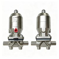 Vanne à diaphragme sanitaire en acier inoxydable 316L DN20 manuelle aseptique avec raccord Tri-Clamp pour le traitement pharmaceutique et biotechnologique