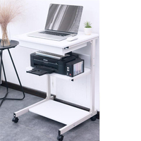 Bureau d'ordinateur de chambre à coucher à cadre en métal simple avec plateau à clavier 2024 étagère de maison de marque supérieure