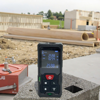 Télémètre laser numérique industriel 50m/70m/100m/120m avec écran LCD, niveau à bulle, précision de 2 mm, mesure de surface et de volume, IP54