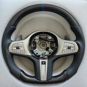 Sin paletas de cambio M Sport, volante de coche de fibra de carbono personalizado para <span class=keywords><strong>BMW</strong></span> 5 7 Series G31 G32 G38 G12 X7 G07 M5 <span class=keywords><strong>M7</strong></span> - Product Image 3
