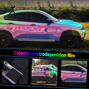 Vinilo para Envolver Autos, Color Cromo Cambiante, Película Adhesiva para Autos, Papel de Aluminio, Plateado Electroplacado Colorido - Product Image 3