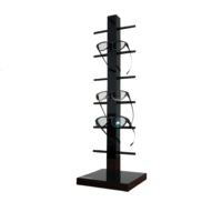 Présentoir à lunettes en acrylique personnalisé en gros présentoir de lunettes de soleil en plexiglas noir de haute qualité pour magasin