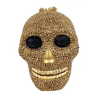Luxury skull shape evening clutch, Party Cocktail Crystal Purses and Handbags Halloween Novelty Skull Clutch Women Evening Bags