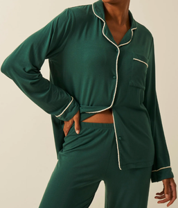 Ensemble de pyjama personnalisable avec logo, vêtements de nuit pour femmes, pyjama pour femmes, ensemble de pyjama élégant, pyjamas doux, vêtements de détente pour femmes, vêtements unis - Product Image 1