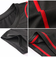Vente en gros de haut de sport de compression respirant à manches courtes personnalisé
