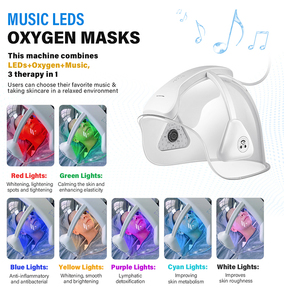 <strong>Portable</strong> 7 Color Music <strong>Oxygen</strong> Dome High Pressure <strong>Jet</strong> Peel Oxygenation Co2 Bubble Hydra Beauty Facial <strong>Machine</strong> - Product Image 5