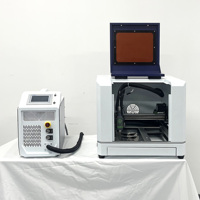 Machine de découpe laser à fibre refroidie par air 800W facile à utiliser, mini format de bureau pour acier inoxydable et aluminium