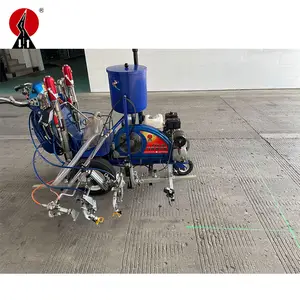 Automatic skip lines airless cold paint spray crossroads pavement markings road painting line striping
