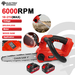 สำหรับ <span class=keywords><strong>Makita</strong></span> <span class=keywords><strong>เลื่อย</strong></span><span class=keywords><strong>ไฟฟ้า</strong></span>ใช้แบตเตอรี่ขนาด18V สำหรับใช้ในสวนแบบไร้<span class=keywords><strong>สาย</strong></span>ใช้แบตเตอรี่แบบ8in สำหรับ DIY - Product Image 2
