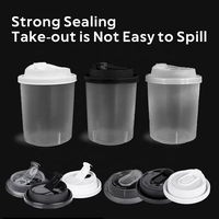 Impression personnalisée Tasses en PP Gobelet en plastique jetable en plastique Tasses jetables de qualité alimentaire 16oz 500ml Bubble Tea Coffee Smoothie avec couvercle