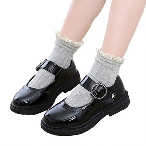 Zapatos Escolares de Princesa para Niñas, Primavera, Verano, Otoño, Pequeños, de PU, Sin Cordones, con Plantilla de PU Negra, para Bebés - Product Image 3