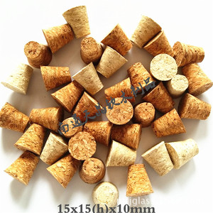 จุกไม้ก๊อกคอมโพสิตเทียนจิง 15x15x10 มม. กันน้ำ สำหรับหลอดทดลองและขวด - Product Image 1