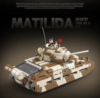 En gros Militaire Armée Chars De Combat Jouet Modèle Bloc De Construction DIY Brique Éducatif Construction Réservoirs Jouet