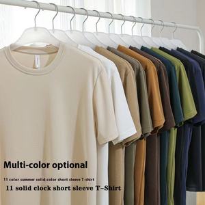 T-shirts 100% coton de haute qualité 180g conception unie unisexe pour hommes femmes prix usine impression de Logo personnalisé tissu de Jersey vierge - Product Image 2