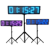Timer Olahraga Terprogram Jhering Outdoor, LED Tahan Air Satu Sisi, Stopwatch Besar, Jam Hitung Mundur untuk Lomba Maraton