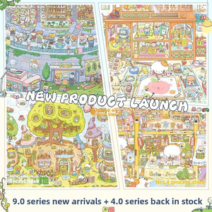 1 paquete de pegatinas de la serie 9.0 y 4.0, pegatinas creativas con escenas de vida, divertidas para decorar diarios y juguetes para aliviar el estrés - Product Image 1