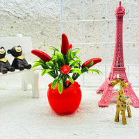Arbre fruitier artificiel en pot, bonsaï décoratif, plante ornementale festive pour salon, table à manger, aménagement de scène de Noël