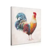 2022 Hot New Design Farm Thema Hühner und Küken Wand kunst handgemachte Bauernhaus Ölgemälde
