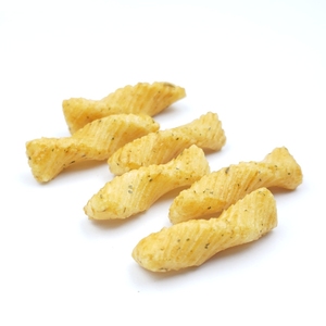 Craquelins de riz torsadés croustillants au goût savoureux de beurre miso et d'ail, snacks de céréales cuits au four pour les distributeurs en gros - Product Image 1