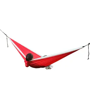 Hot Selling Outdoor 2 Person 210T Nylon Hammock Camping Hammock With Hooks High Quality Custom Logo Parachute