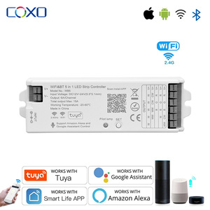 Wb5 tuya wifi màu xanh răng kết nối <span class=keywords><strong>RF</strong></span> 5-in-1 <span class=keywords><strong>LED</strong></span> Strip điều khiển từ xa điều khiển coxo - Product Image 2