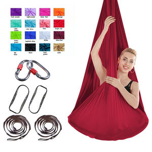 Ensemble <span class=keywords><strong>de</strong></span> hamac <span class=keywords><strong>de</strong></span> fitness en nylon <span class=keywords><strong>de</strong></span> 4m pour l'exercice d'inversion <span class=keywords><strong>de</strong></span> charge volante anti-gravité Pilates gymnastique et yoga aérien pour le <span class=keywords><strong>camping</strong></span> randonnée - Product Image 3
