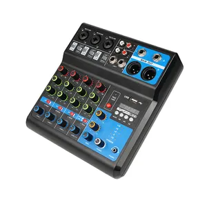 Mixer Audio Portabel 5 Saluran, Mixer Audio Komputer Audio Mixing Suara Karaoke Rumah OM05