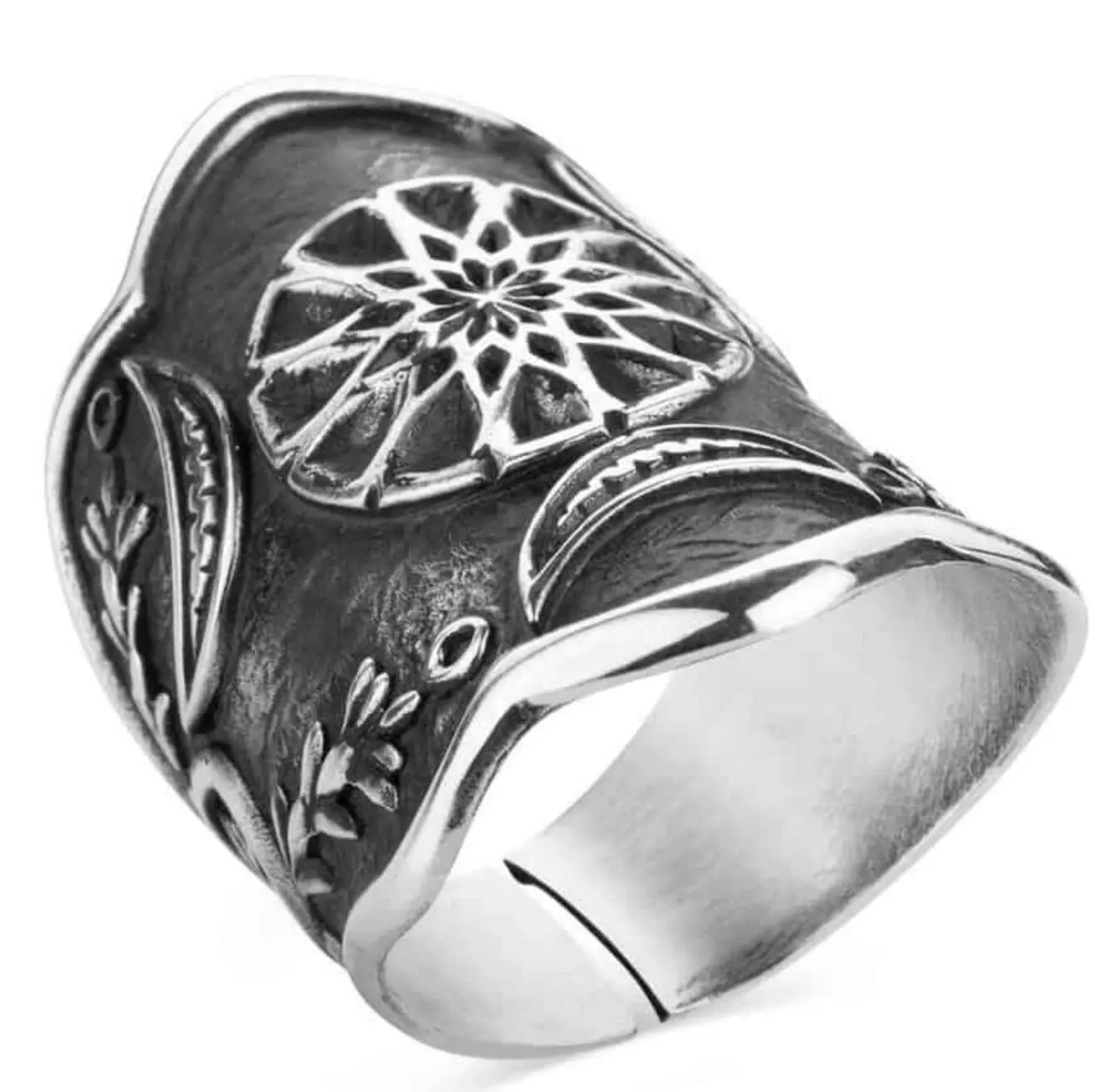 custom engraved black finger men jewelry ertugrul ring Ertugrul's son Osman (Uthman) Archer Ring