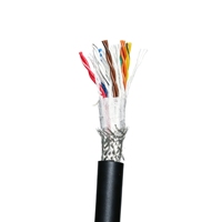 Câble de communication et d'instrumentation RVVP à 2, 4, 6 conducteurs, isolé PE, blindé cuivre, AWG28, 26, 24, 22, 20, 18, 300/500V
