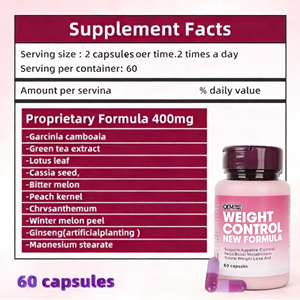 Cápsulas OEM/ODM para Controle de Peso e Queima de Gordura para Adultos - Supressor de Apetite, Acelerador de Metabolismo, Orgânico, 60 Cápsulas - Product Image 3