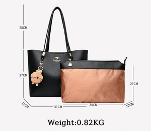 Women's Soft Pu Leather Tote <strong>Bags</strong> Fashion Ladies Handbags Large Capacity Business Daily <strong>Bags</strong> <strong>Solid</strong> Color Women <strong>Black</strong> Tote <strong>Bag</strong> - Product Image 2