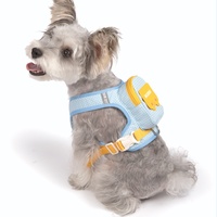 Sac à dos autoportant pour chien, laisse extérieure en treillis, rangement pratique, motif à carreaux, respirant, fermeture à boucle, style japonais et coréen
