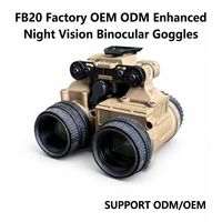 Jumelles de vision nocturne thermique QCNV FB20 compatibles avec tube intensificateur d'image GEN2+/GEN3 ou boîtier OEM