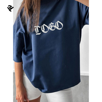 F240581 Ensemble 2 pièces personnalisé T-shirt surdimensionné pour femmes Nouveaux hauts à la mode T-shirt décontracté et Legging court Ensemble short et motard 2026