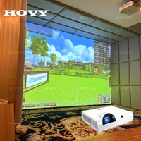 Simulateur de golf 3D professionnel d'intérieur avec projection interactive et intégration pour parcs sportifs AR