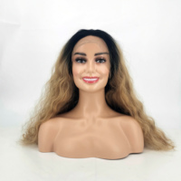 Tête de Mannequin Féminin en Silicone Réaliste avec Épaules et Cils, Cheveux Synthétiques, Souriant, pour Affichage, Buste de Dropshipping