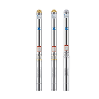 Pompe submersible solaire marine multi-étages en acier inoxydable de 1,2 pouce, 100 m de hauteur de refoulement, à moteur CC sans balais, pour puits profond, avec contrôleur externe