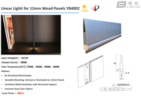 Éclairage moderne pour vitrines avec lumière LED double face en aluminium et PC, 12V DC, éclairage haut et bas YB4002-24